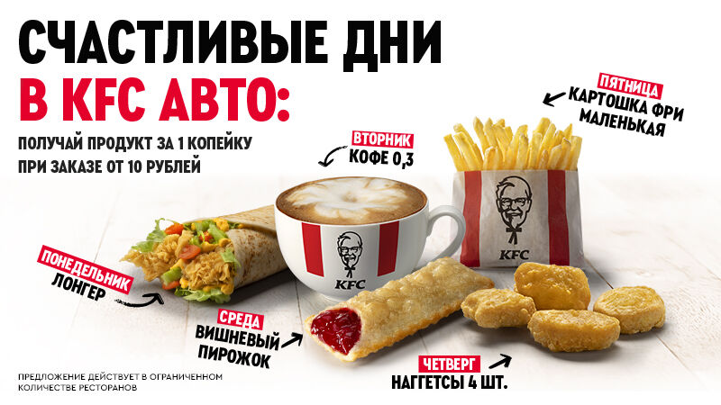 Счастливые дни в KFC Авто